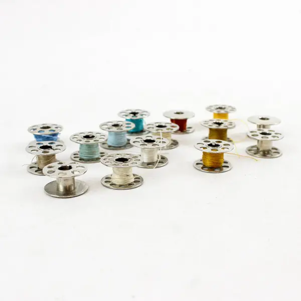 Lot of 15 Assorted Metal Sewing Machine Bobbins for Singer Kenmore