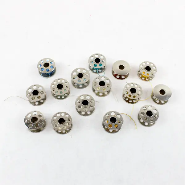 Lot of 15 Assorted Metal Sewing Machine Bobbins for Singer Kenmore