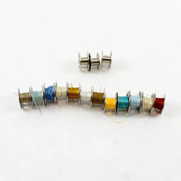 Lot of 15 Assorted Metal Sewing Machine Bobbins for Singer Kenmore