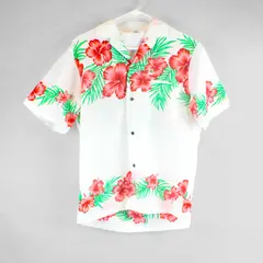 Royal Creations Hawaii Men's Hawaiian Shirt Small Red Green White