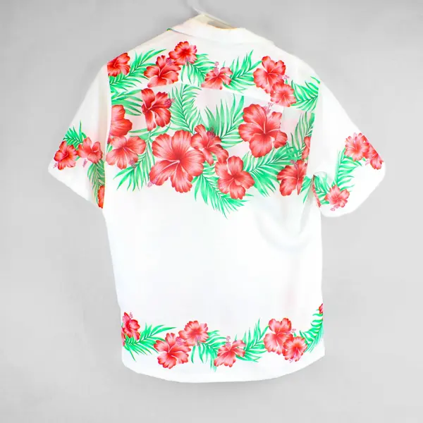 Royal Creations Hawaii Men's Hawaiian Shirt Small Red Green White
