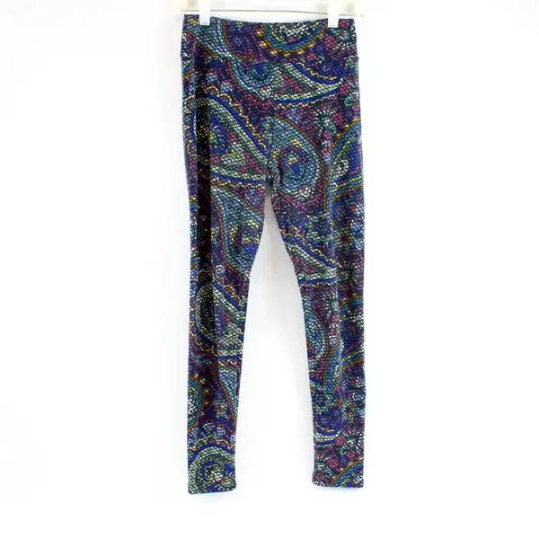 Unbranded Legging Black Colorful Pattern Women's Active Lounge Leggings XS-S