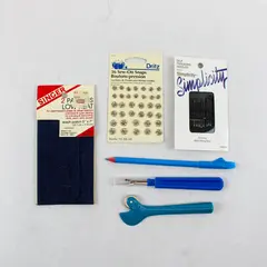 Mixed Brand Sewing Notions Tools Lot Singer Dritz Simplicity Needles Snaps