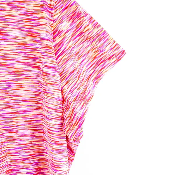 Spalding Red/Purple Striped V Neck Short Sleeve Top Women's Size 2X