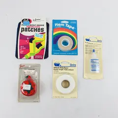 5 Pc Mixed Sewing Notions Lot Dritz Penn Touch Seber Fray Check Hem Tape