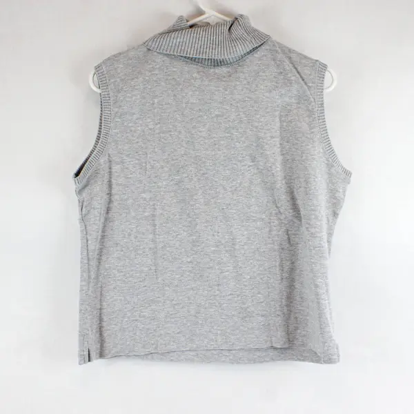 Carolyn Taylor Turtleneck Sweater Sleeveless Ladies Size XL Gray 