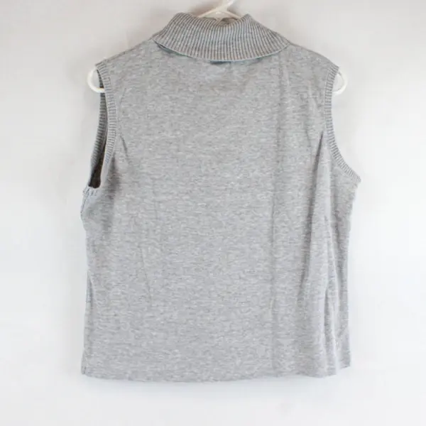 Carolyn Taylor Turtleneck Sweater Sleeveless Ladies Size XL Gray 