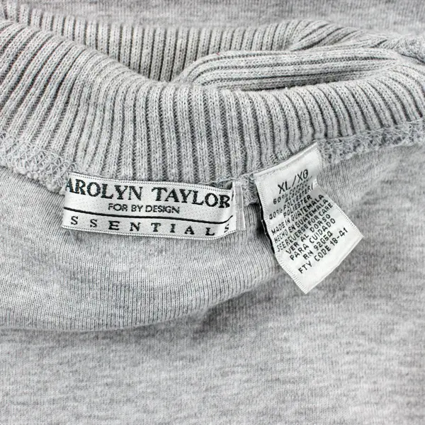Carolyn Taylor Turtleneck Sweater Sleeveless Ladies Size XL Gray 