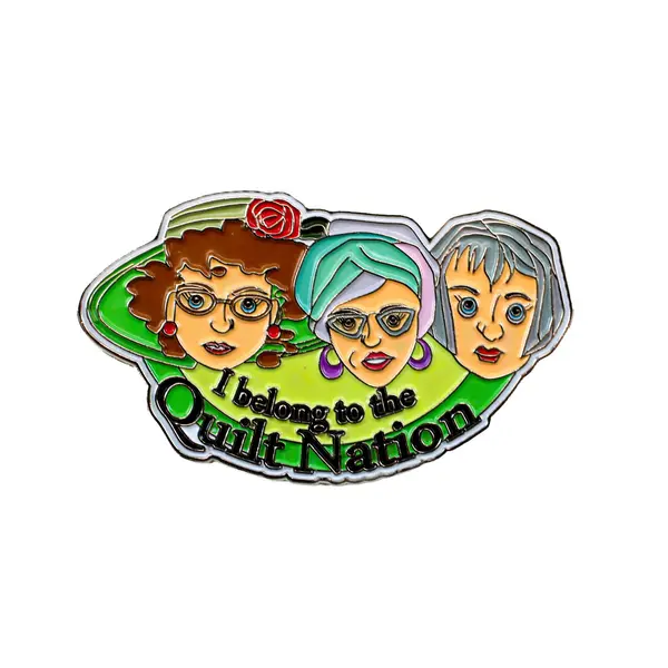 MaMo Pins I Belong to the Quilt Nation 3 Ladies Collectible Lapel Pin
