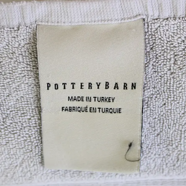 Pottery Barn Light Gray Cotton Bath Towel 26" x 52"