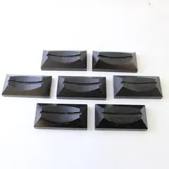 Lot of 7 Black Wooden Plate Stands Display Easels