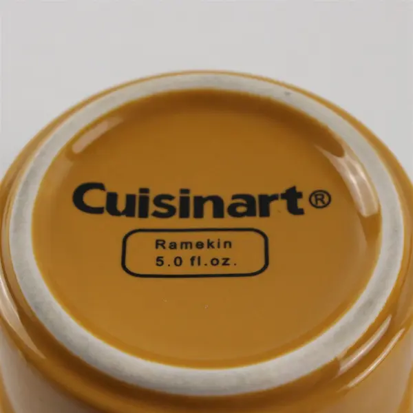 Cuisinart Set of 4 Mustard Yellow Ramekin Custard Cups 5 oz