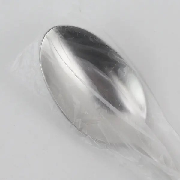 Lot of 5 HIKAA Contemporary Pattern 18/10 SS Oval Soup Spoons New In Plastic 8"