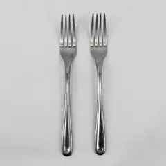 Lot of 2 Unbranded Stainless Steel Contemporary Salad Forks 7.5in