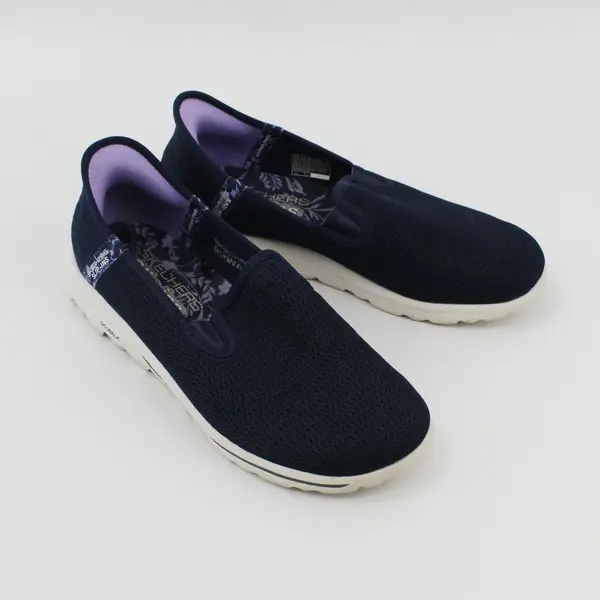 Skechers GOwalk Classic Washable Knit Slip-Ins Jasmine Bliss Navy 9.5 Women