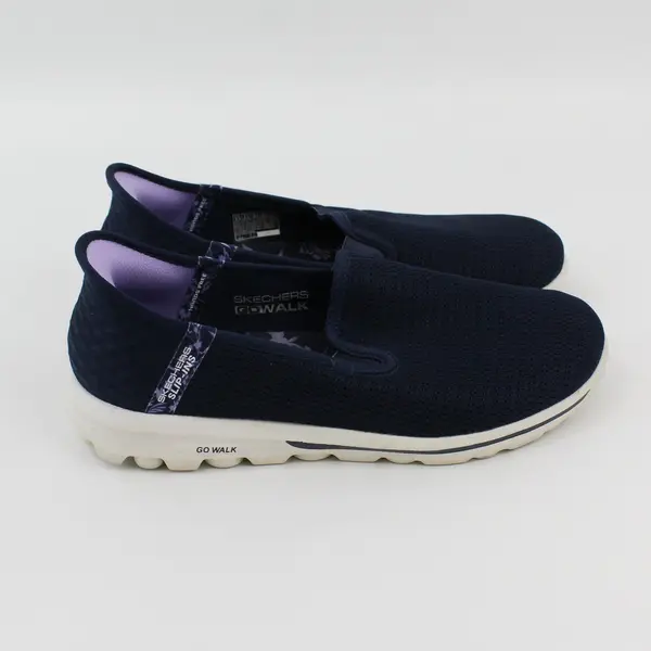 Skechers GOwalk Classic Washable Knit Slip-Ins Jasmine Bliss Navy 9.5 Women