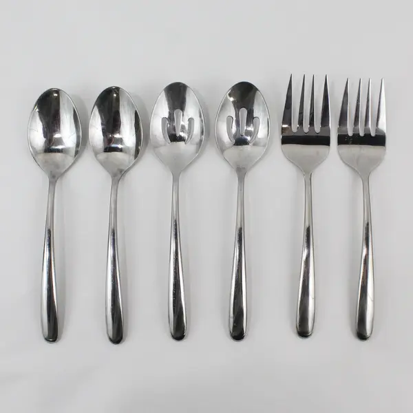 Lot of 2 Hampton Silversmiths Slope Pattern SS 3-Piece Serving Sets Rare HTF