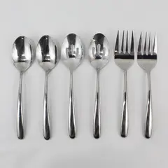 Lot of 2 Hampton Silversmiths Slope Pattern SS 3-Piece Serving Sets Rare HTF