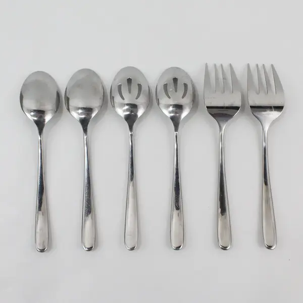 Lot of 2 Hampton Silversmiths Slope Pattern SS 3-Piece Serving Sets Rare HTF