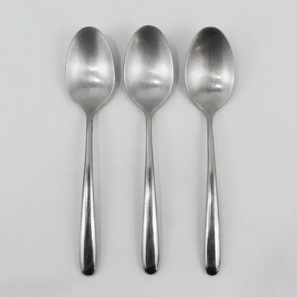 Lot of 3 Hampton Silversmiths Slope Pattern 7.75" SS Oval Soup Spoons