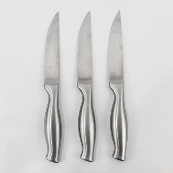 Lot of 3 Wolfgang Puck 4.5" Stainless Steel Steak Knives 9.25" Long Total