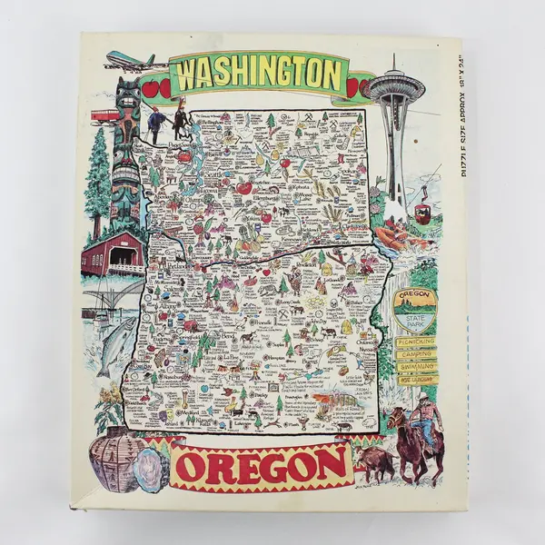 Great American Washington Oregon Jack McKie Puzzle Over 550 Pc 1977