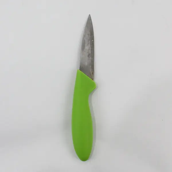 Green Handle Paring Knife Stainless 3" Blade 7.5" Total Length