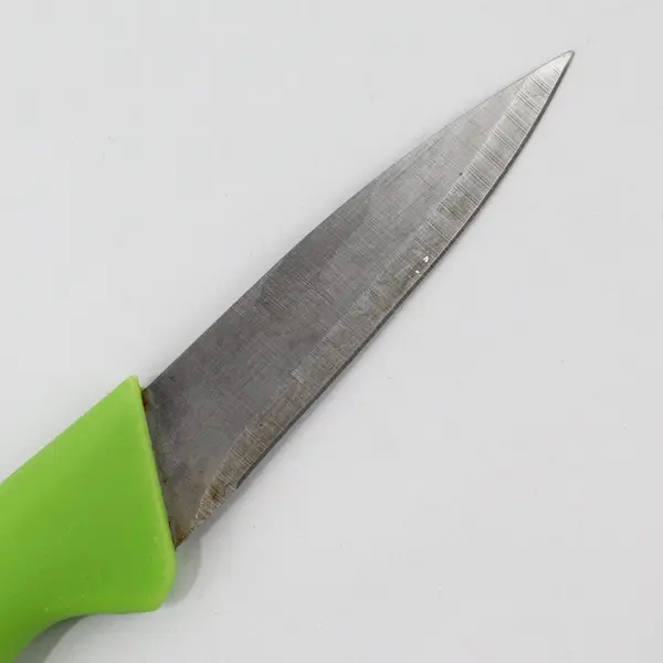 Green Handle Paring Knife Stainless 3" Blade 7.5" Total Length