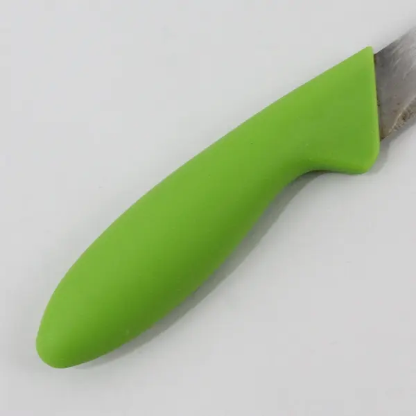 Green Handle Paring Knife Stainless 3" Blade 7.5" Total Length