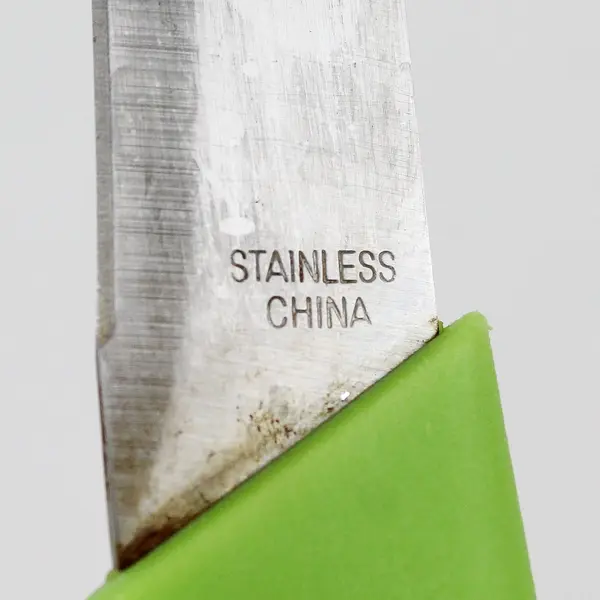 Green Handle Paring Knife Stainless 3" Blade 7.5" Total Length