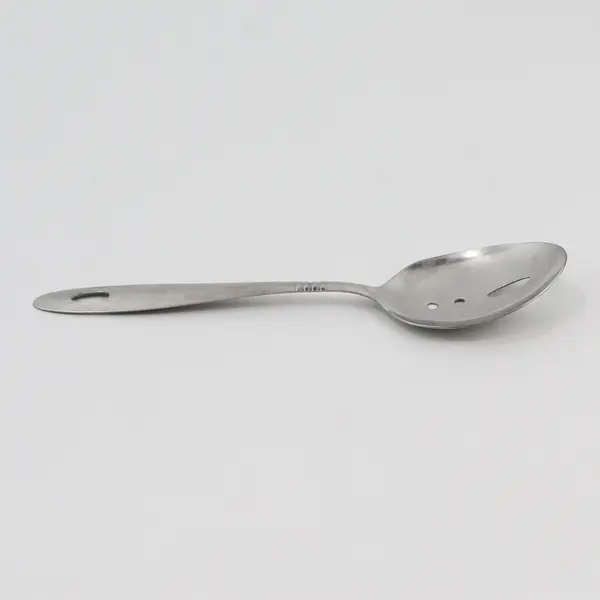 Stainless Steel Serving Spoon Featuring 3 Distinct Pierced Holes 9.25" Long
