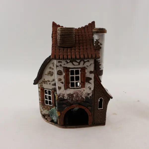 Ceramic Miniature Village House Collectible Figurine Decor