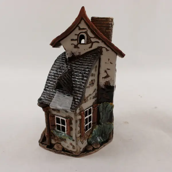 Ceramic Miniature Village House Collectible Figurine Decor