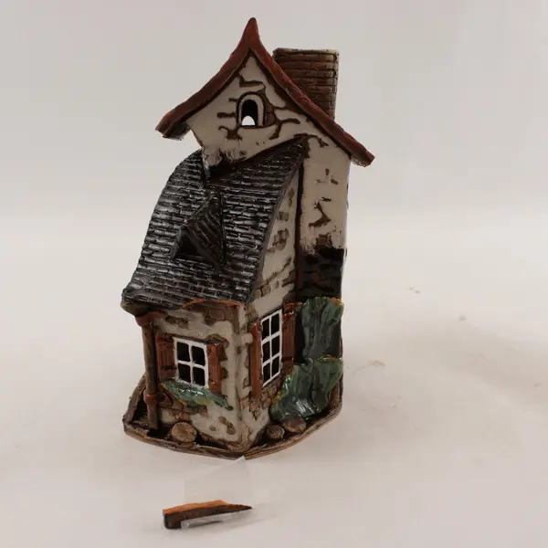 Ceramic Miniature Village House Collectible Figurine Decor