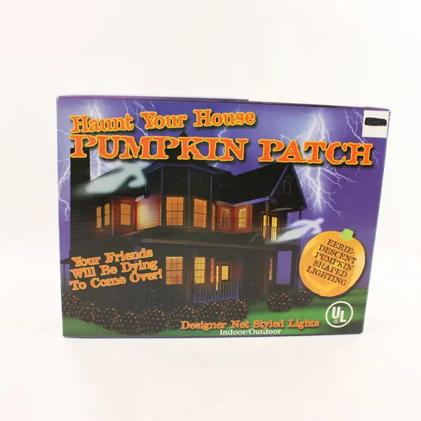 Haunt Your House Pumpkin Patch Net Style Orange Lights 3 ft x 6 ft WORKS