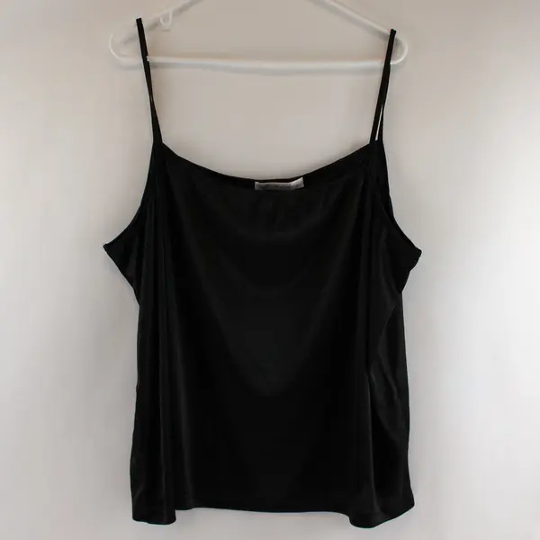 Melody Black Satin Spaghetti Strap Camisole Women's Size 3X