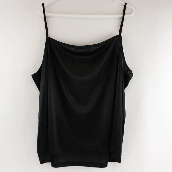 Melody Black Satin Spaghetti Strap Camisole Women's Size 3X