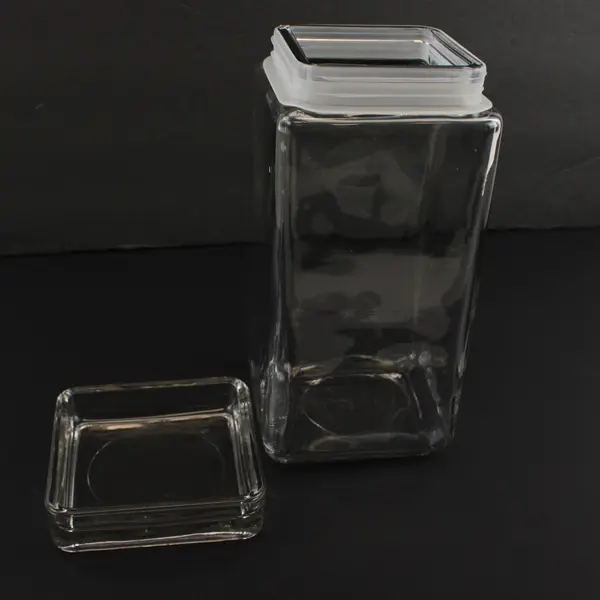 Vintage Federal Glass Jar Canister Refrigerator Food Storage Container