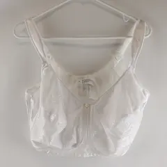 Just My Size White Unlined Wireless Bra Women's Size 46DDD