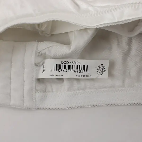 Just My Size White Unlined Wireless Bra Women's Size 46DDD