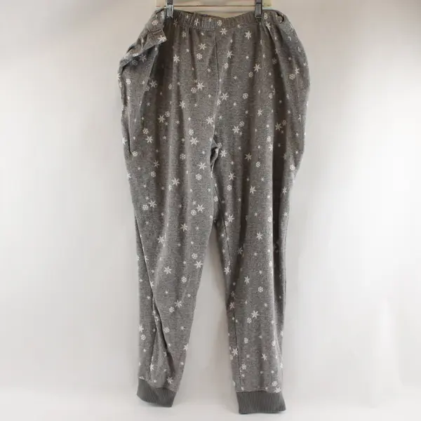 Secret Treasures Snowflake Pattern Gray Pajama Pants Women's 2X 18W-20W