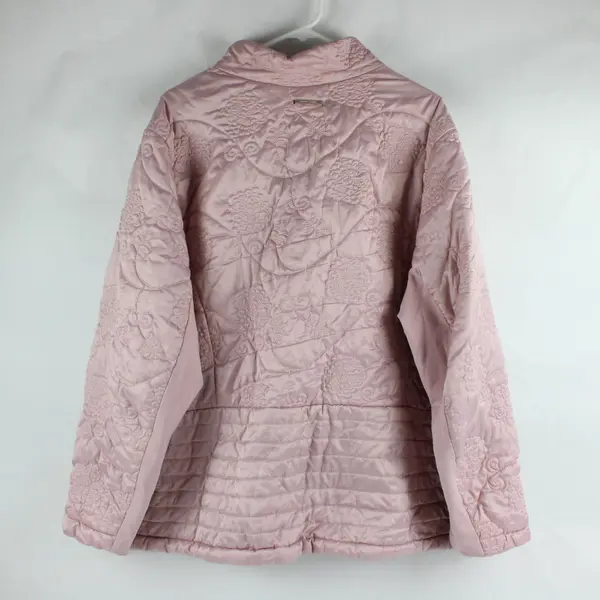 Dennis by Dennis Basso Pale Pink Quilted Zip-Up Jacket Women's 3X