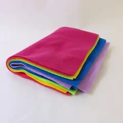 Lot of 7 Rectangular Felt Sheets Assorted Colors for Crafting