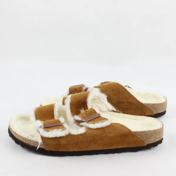 Birkenstock Arizona Fur Shearling Mink Women's 39 Sandals