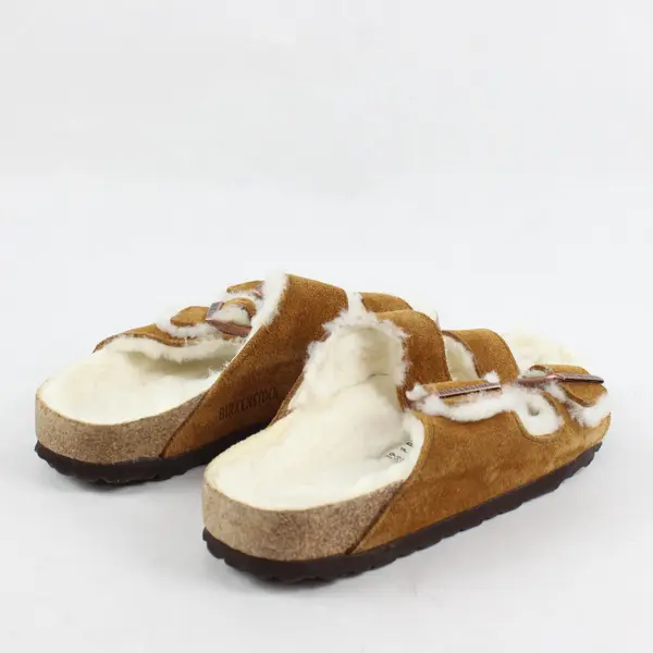 Birkenstock Arizona Fur Shearling Mink Women's 39 Sandals