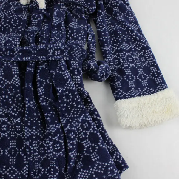 Ulta Beauty  Blue Belted Fleece Robe with Pockets Women's Size L/XL