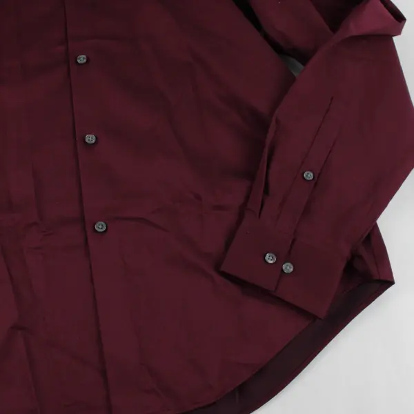 Calvin Klein Infinite Wrinkle Free Slim Fit Burgundy Button Up Long Sleeve L