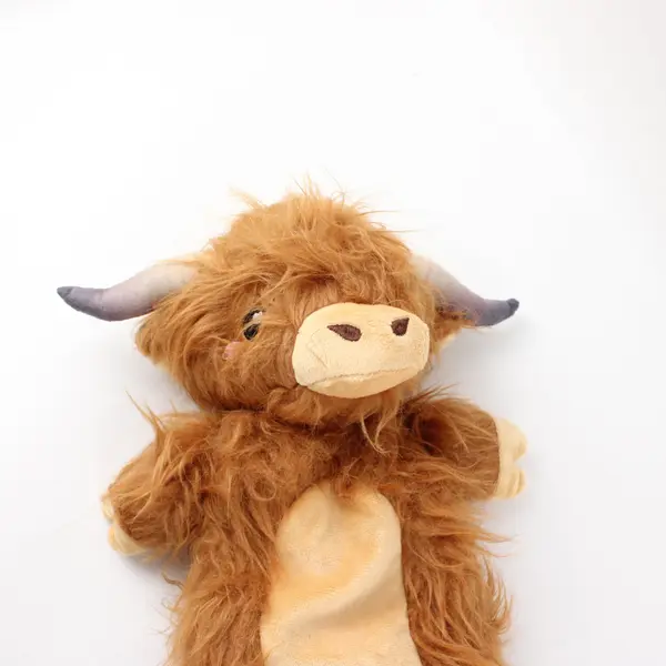 Microwavable Weighted Brown Highland Cow Plush - 1.75 Pounds