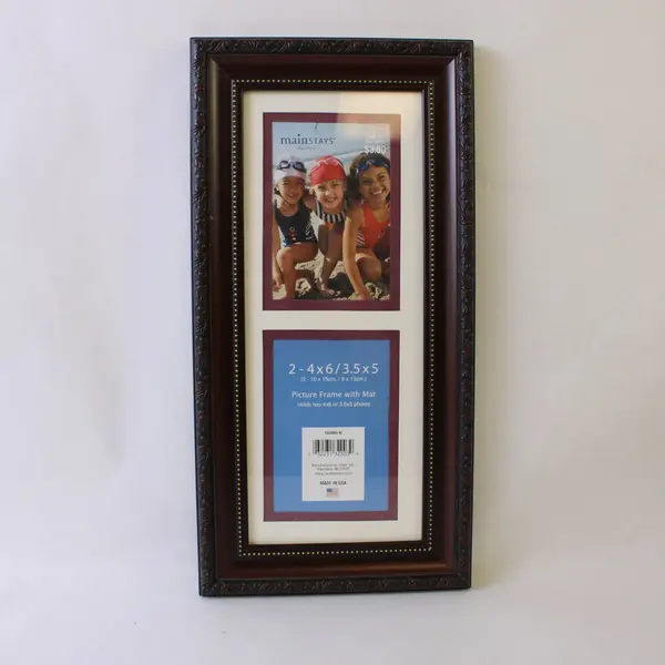 Mainstays Home Brushed Bronze Brown Collage Picture Frame 2 3.5x5 or 4x6 Photos