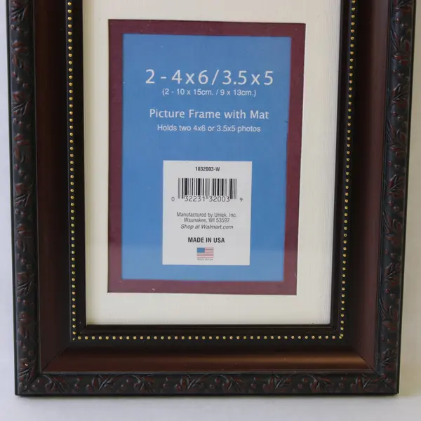 Mainstays Home Brushed Bronze Brown Collage Picture Frame 2 3.5x5 or 4x6 Photos